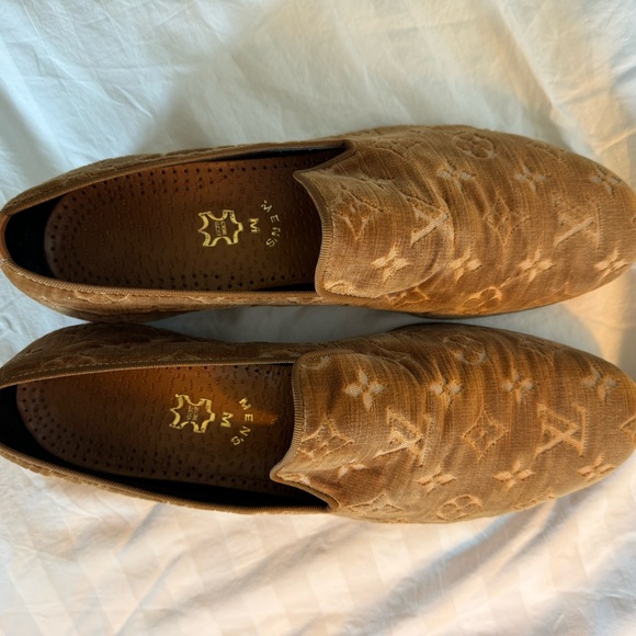 Louis Vuitton beautiful Smoking Loafer velvet RARE, hard to find. Mens 8 - Picture 3 of 7